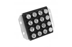 China Replaceable Telephone Spare Parts Anti Vandal 16 Key Keypad With Zinc Alloy Buttons supplier