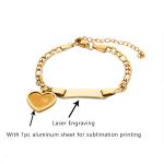 Personalized Sublimation Stainless Steel Bracelet Blanks for sale