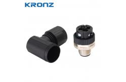 China Professional M12 Connector Rated Current 4A Brass Contact Surface Black Housing Material supplier