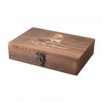 Customizable Spanish Cedar Matte Finish Wood Cigar Storage Box Set for Electronics and Cigars for sale