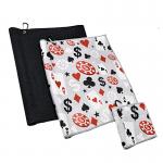 Sublimation printed microfiber waffle golf towel custom logo for sale