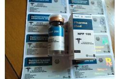 China Equitest 10Ml Holographic Glass Vial Labels With PP Glossy Lamination supplier