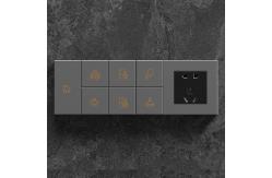 China Champagne 4 Button Modbus Wall Switch For Hotel / Home / Villa supplier