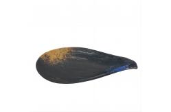 China Camping Melamine Soup Plate 12 Inch Drips Shape Plate Galaxy Pattern supplier