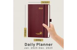China Bordeaux 2023 A5 Planner Executive Daily Diary 386 Pages Customization supplier