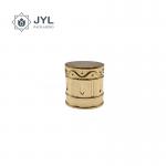 Gold Perfume Bottle Topper Covers Lids Zamac Material Cylindrical With Text
