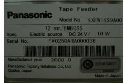 China CM402 CM602 72mm feeder KXFW1KS9A00 original new feeder supplier