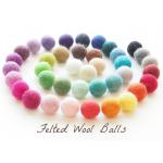 0.8 Inch Felt Handicraft Wool Balls For Felting And Garland 30 Colors for sale