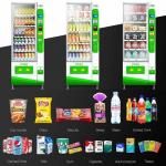 22 inch Snacks And Drinks Vending Machine For Chocolate Bars Chips for sale