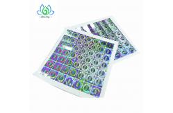 China Glossy Valid  Silver Foil Hologram Sticker Label ,  Clear Tamper Proof Stickers supplier