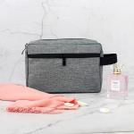 Men's Travel Pure Color Makeup Cosmetic Bag With Zipper for sale
