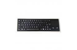 China Electroplated Black Rugged Vandalproof IP65 compact backlit panelmount stainless steel keyboard with touchpad. supplier