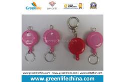 China Pink/Red Lovely Retractable Key Reel Holder Custom Accessory supplier