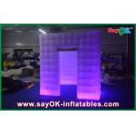 Inflatable Photo Booth Enclosure LED Lighting Air Inflatable , Large Inflatables Event Red / Green