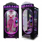 Coin Pusher Pink Date Arcade Claw Machine Prize Cutting Gift Game Machine Age 8 Years for sale
