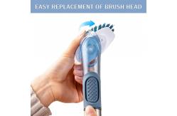 China PP Soap Dispensing Dish Brush With 4 Replacement Heads supplier