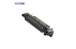 China 1.27mm Right Angle PCB SCSI Connector, 50Pin Female Servo Connector supplier