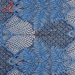 Embroidered Voile Lace Fabric For Wedding Dresses Cricking Color Fastness for sale