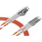 LC / UPC OM2 Duplex 3.0mm PVC Duplex Patch Cord , 3m / 5m LC FC SC ST SM Fiber Optic Cable for sale