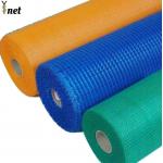 Orange Green Self Adhesive Fiberglass Mesh 50m Fiberglass Mesh Screen Roll 300N Tensile Strength for sale