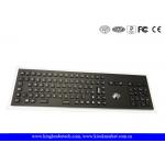 Full Keys Industrial Trackball Keyboard Electroplated Black Metal Keyboard 103 Keys for sale