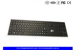 China Full Keys Industrial Trackball Keyboard Electroplated Black Metal Keyboard 103 Keys supplier