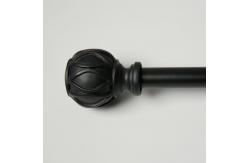 China 2m Black Nickel Adjustable Bay Window Curtain Rods supplier
