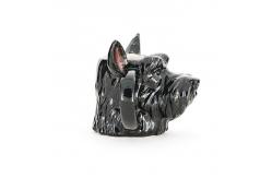 China 3d Animal Mug Cute Earthenware 3d Black Dog Shaped  Design With 3D Handpaint supplier