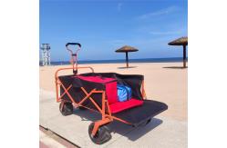 China Customized Sturdy Steel Utility Folding Wagon Trolley Cart Portable supplier