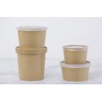 Disposable custom printing salad paper bowl with lid for takeaway for sale