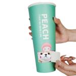 Customized Biodegradable Blind Box Gift Paper Cup for Boba Milk Tea with Lid  for sale