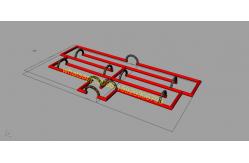 China new design inflatable race car  track supplier