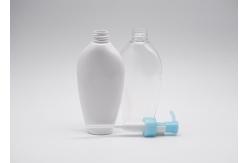 China 200ml White And Transparent Plastic Spray Lotion Bottle With Blue Pump supplier