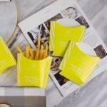 Customized printing of french fries eco-friendly biodegradable disposable fast food paper box for sale