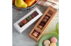China Kraft Paper Macaron Box with Transparent Window supplier
