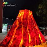 Water Repellent Custom Made Animatronics Fiberglass Volcano For Amusement Park