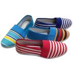 Women canvas upper injection shoe,light weight to wear,colorful for sale