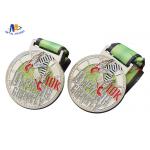 Matt Silver Plating Metal Award Medals With Smooth Or Sandblasted Back