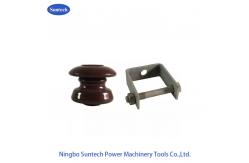China Ceramic Shackle Transmission Line Insulator With Bolt 400V supplier