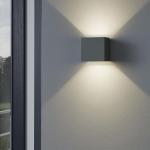 Modern Solar Up And Down Outdoor Wall Lights Warm White 3.2V 3000k 15 Lumen for sale
