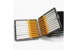 China Personalized Brown Leather Cigarette Case Pouch Holder Shockproof Dustproof supplier