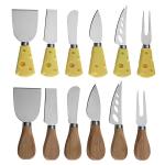 Stainless Steel Wood Handle Cheese Knives Modern Butter Steak Knife And Fork Set for sale