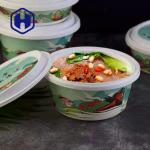 Thermoformed IML Fast Food Take Away Packaging Plastic Tray With Lid 1300ml Leak Proof for sale
