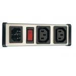 Electrical 2 Way AC Power Distribution Unit , Two Socket Mountable Power Strip for sale