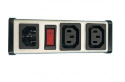 China Electrical 2 Way AC Power Distribution Unit , Two Socket Mountable Power Strip supplier