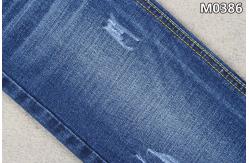 China Dark Blue 10.2Oz Cotton Polyester Spandex Denim Fabric With Crosshatch supplier