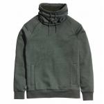Cheap custom fashion fitness solid color plain casual french terry chimney collar sweatshirt for sale