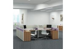 China 4 Staff Office Workstation Desks Customized ODM Wooden Computer Workstation supplier
