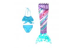 China Polyester And Spandex Mermaid Tails For Swimming , Grils Swimmable Bathing Suit 3Pcs supplier