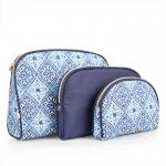 China ODM 3 Piece Cosmetic Bag Set Polyester Purse Size Makeup Bag For Women Toiletry Travel Bag factory